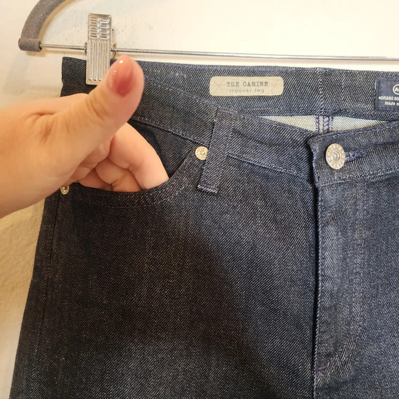 NWT AG Carine Trouser Leg Jeans Cotton Lyocell Women's size 28 darkwash - Picture 12 of 15
